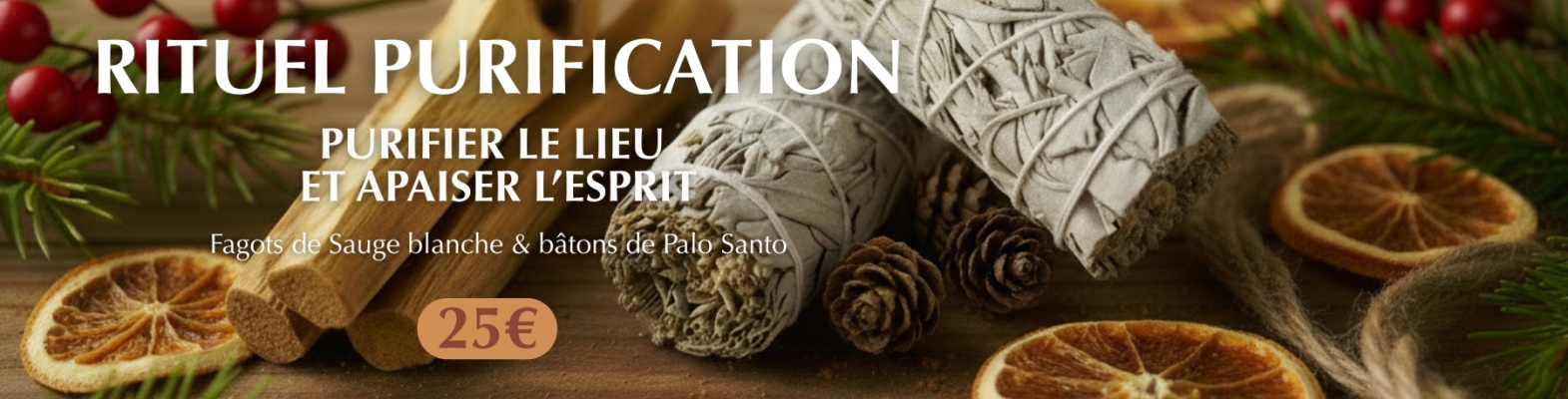 OFFRE NOËL : Rituel purification (Fagots de sauge et Palo Santo)